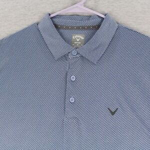 Callaway Polo Shirt Mens Size XL Blue Opti-Dri Polyester Elastane Short Sleeve
